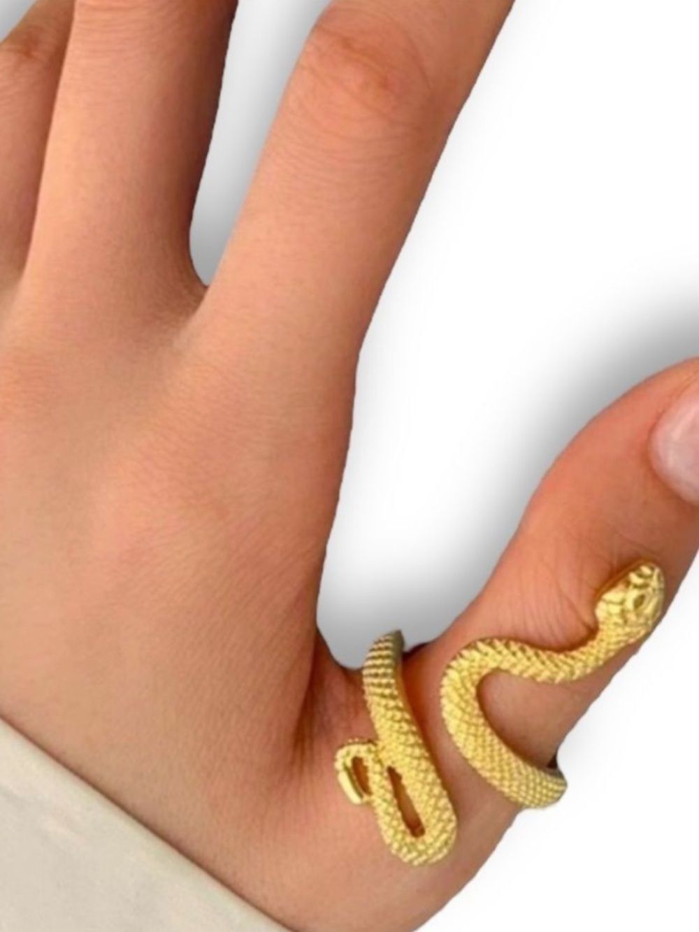 Gold Coiled Snake Wrap Ring Adjustable Serpent Band 8 NWT